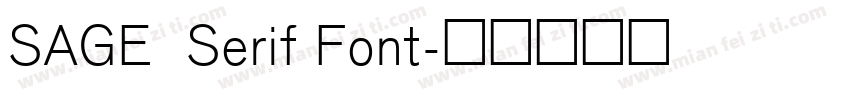 SAGE  Serif Font字体转换